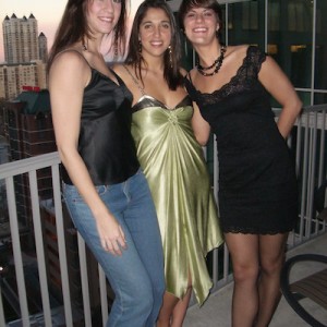 Lisa, Shayne, & Krista on a balcony in Midtown Atlanta.