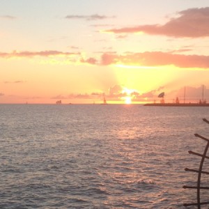 A view of the sunset near the Southernmost Point.