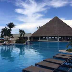 The lagoon-style pool at Moon Palace Golf & Spa Resort.