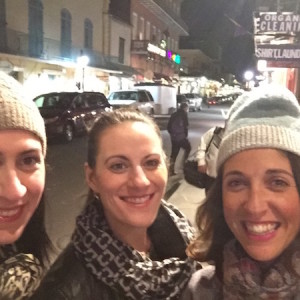 Lisa, Krista & me in between bars on the streets of New Orleans.